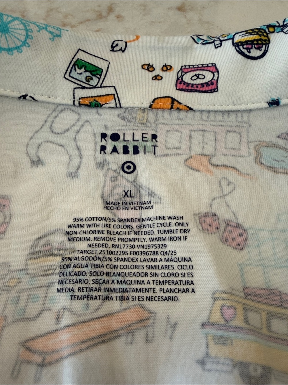 Roller Rabbit x Target Women's Roadtrip Long Sleeves and Pants Pajama Set XL - Picture 3 of 7